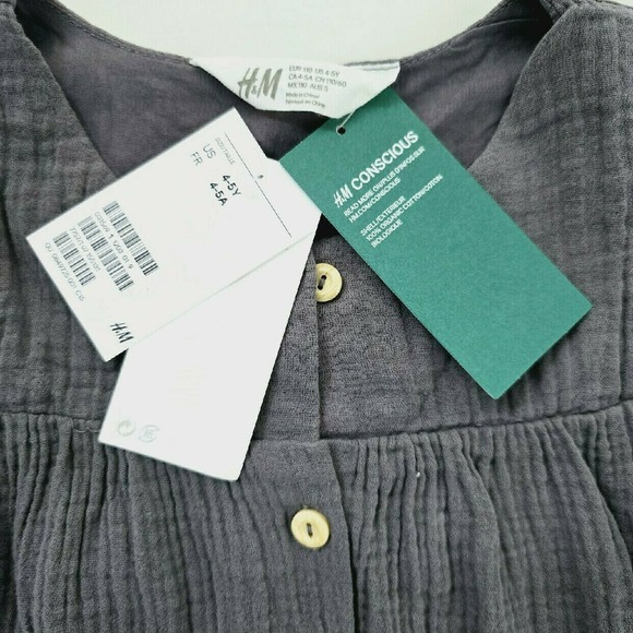 NWT H&M Flutter Sleeve Cotton Dress | 4/5 - Picture 3 of 7